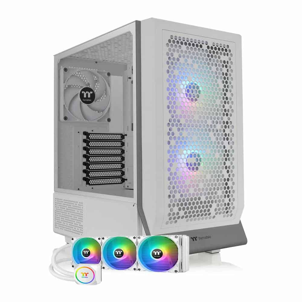 ThermalTake Ceres 300 TG ARGB Snow Chassis + ThermalTake TH360 ARGB Snow Sync AIO Bundle